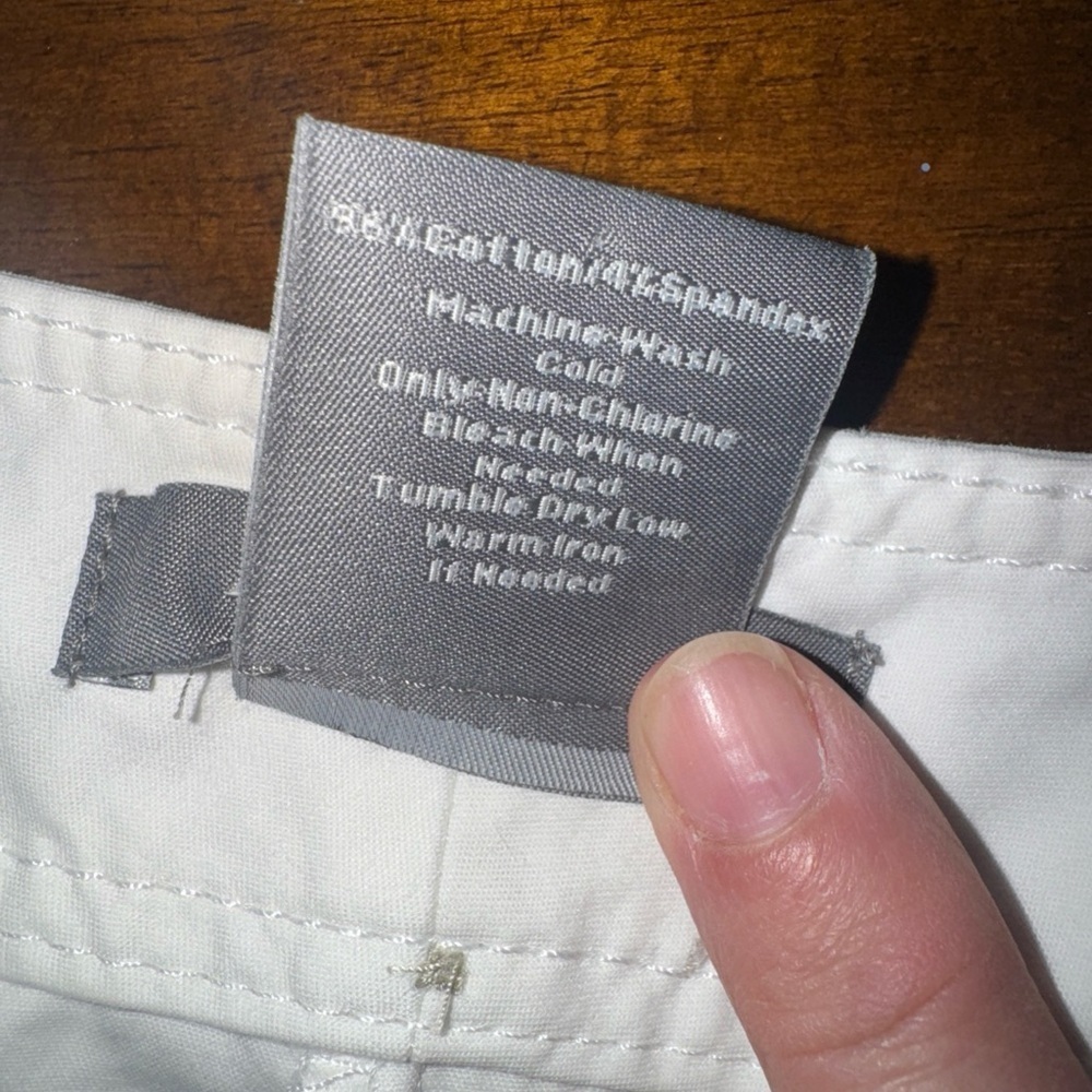 Ann Taylor Signature Fit Low on Waist White Cotton Stretch Ankle Crop Pants 12 - Picture 11 of 11